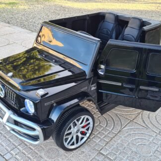 Mercedes G63AMG 24v, asiento cuero, RUEDAS EVA, 2 plazas, 2 MOTORES, NEGRO INDA995-KI4-C4K307